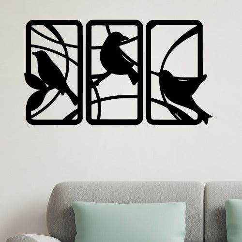 Wooden Sparrow Wall Decor