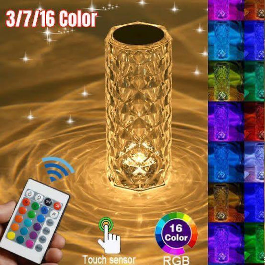 16-color crystal rose lamp (touch & remote control)