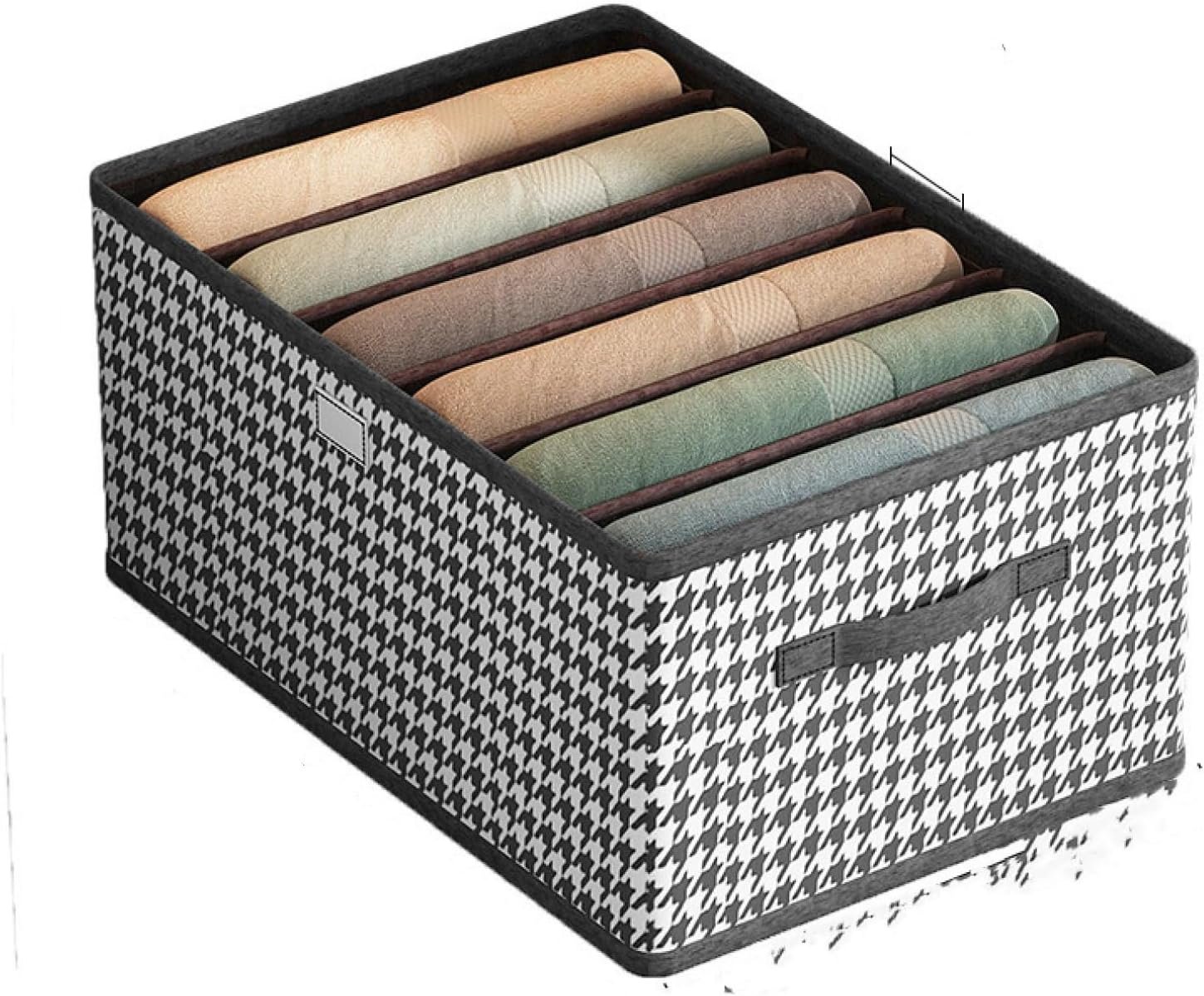 Clothes organizer box with multiple compartments for neat wardrobe storage
